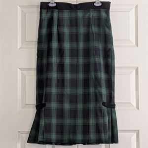 Green and black plaid Voodoo Vixen skirt